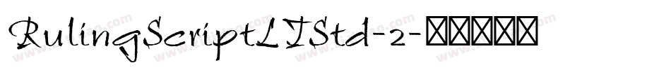 RulingScriptLTStd-2字体转换