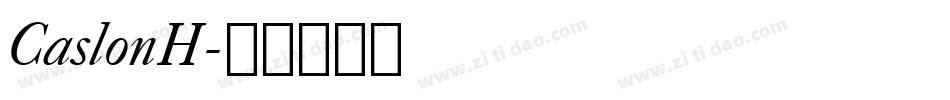 CaslonH字体转换