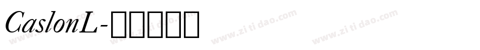 CaslonL字体转换