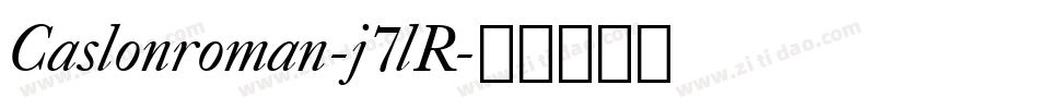 Caslonroman-j7lR字体转换