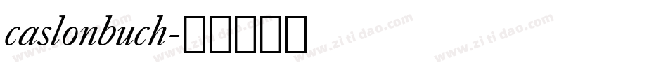 caslonbuch字体转换