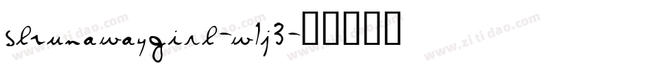 SlRunawayGirl-w1j3字体转换