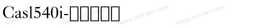 Casl540i字体转换