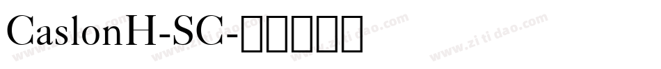 CaslonH-SC字体转换