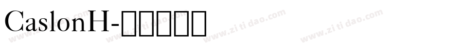 CaslonH字体转换