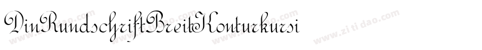 DinRundschriftBreitKonturkursiv-W9eO字体转换