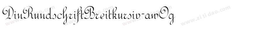 DinRundschriftBreitkursiv-awOg字体转换