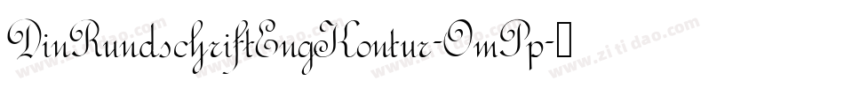 DinRundschriftEngKontur-OmPp字体转换