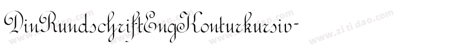 DinRundschriftEngKonturkursiv-Z8ez字体转换