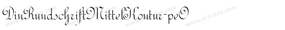 DinRundschriftMittelKontur-peOO字体转换