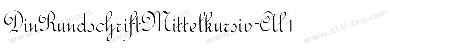 DinRundschriftMittelkursiv-Al1A字体转换