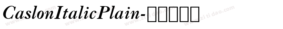 CaslonItalicPlain字体转换