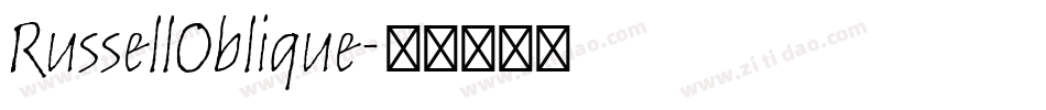 RussellOblique字体转换