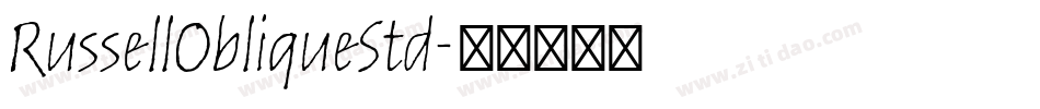 RussellObliqueStd字体转换