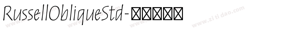 RussellObliqueStd字体转换