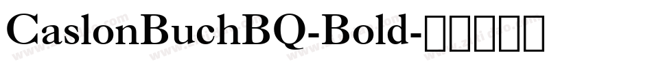 CaslonBuchBQ-Bold字体转换
