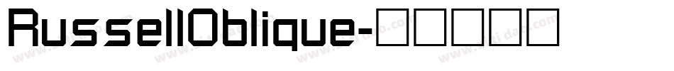 RussellOblique字体转换