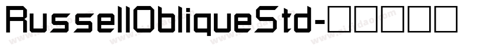 RussellObliqueStd字体转换