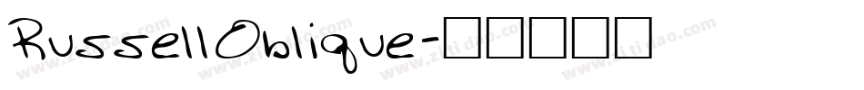RussellOblique字体转换