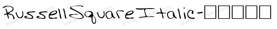 RussellSquareItalic字体转换