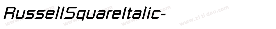 RussellSquareItalic字体转换