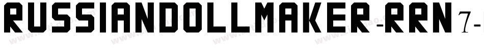 RussianDollmaker-rRn7字体转换