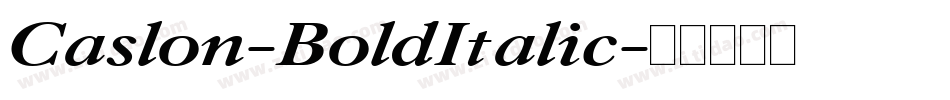 Caslon-BoldItalic字体转换