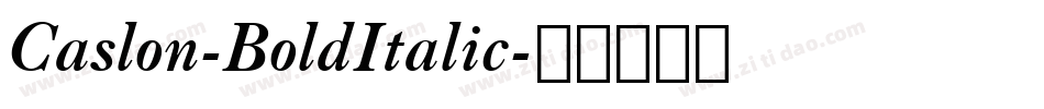 Caslon-BoldItalic字体转换