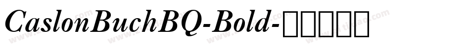 CaslonBuchBQ-Bold字体转换