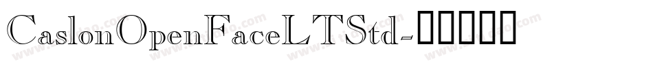 CaslonOpenFaceLTStd字体转换