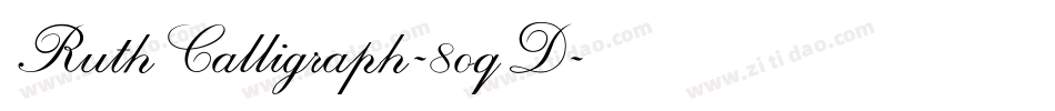 RuthCalligraph-8oqD字体转换