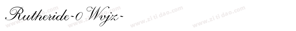 Rutheride-0Wvjz字体转换