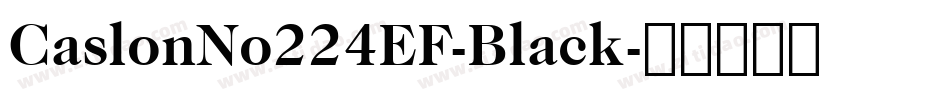 CaslonNo224EF-Black字体转换