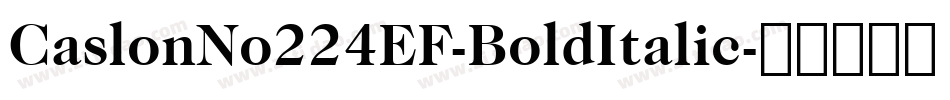 CaslonNo224EF-BoldItalic字体转换