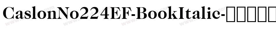 CaslonNo224EF-BookItalic字体转换