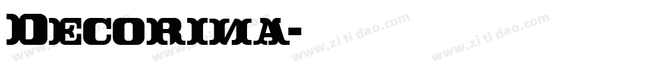 Decorina字体转换