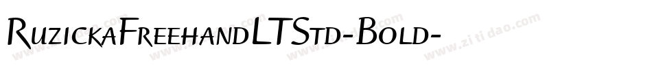 RuzickaFreehandLTStd-Bold字体转换