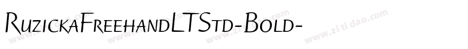 RuzickaFreehandLTStd-Bold字体转换