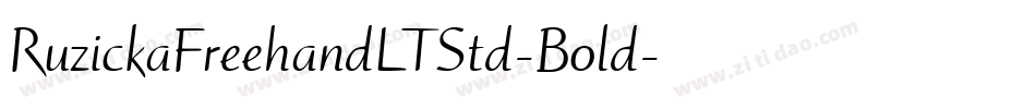 RuzickaFreehandLTStd-Bold字体转换
