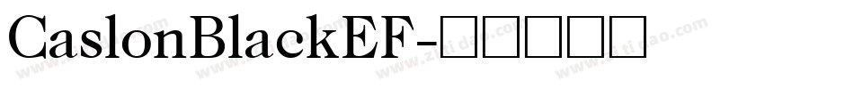 CaslonBlackEF字体转换