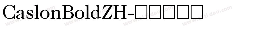 CaslonBoldZH字体转换
