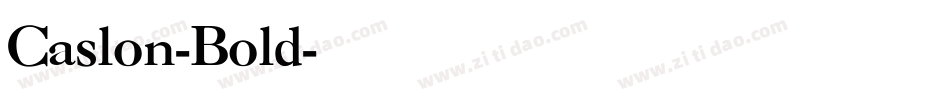 Caslon-Bold字体转换