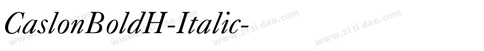 CaslonBoldH-Italic字体转换