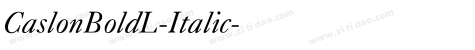 CaslonBoldL-Italic字体转换