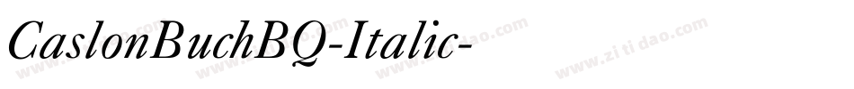 CaslonBuchBQ-Italic字体转换