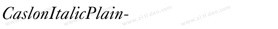CaslonItalicPlain字体转换