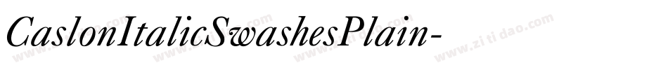 CaslonItalicSwashesPlain字体转换
