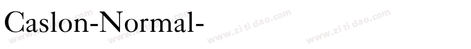 Caslon-Normal字体转换