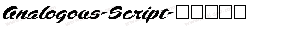 Analogous-Script字体转换