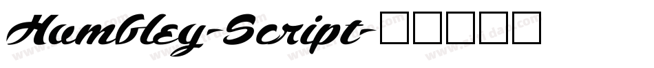Humbley-Script字体转换